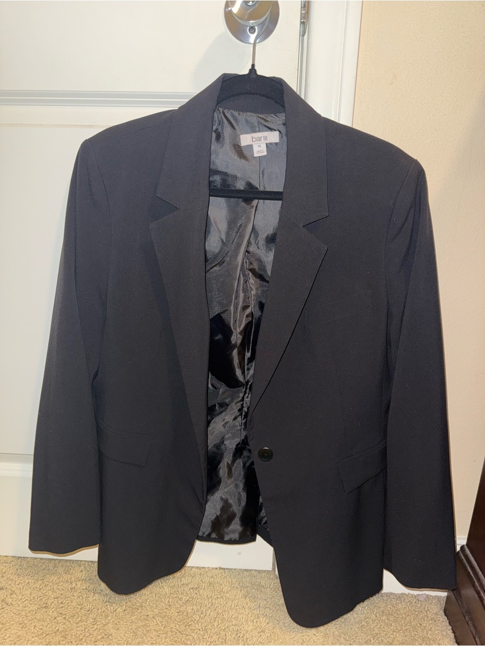 Bar III Black Single-Button Men's Blazer
